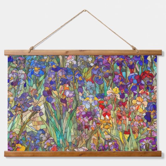 Botanische bloemblaadjes van glas hangend wandkleed (Voorkant)