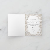 Botanische Bloemen 1 foto Groen Vrolijk Kerstfeest Feestdagen Kaart (Binnen)