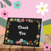 Botanische bloemen 70 geïnspireerd Hartelijk dank Bedankkaart