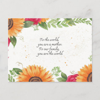 Botanische bloemen ansichtkaart – Wenskaart Briefkaart