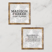 Botanische bloemen | ANTIEK LIJST Vierkante Visitekaartje (Voorkant / Achterkant)