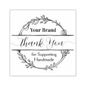 Botanische Bloemen Bedrijf Dank u Rubberstempel (Afrduk)