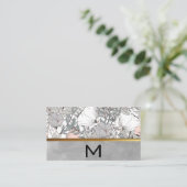 Botanische Bloemen Bloemen Goud Metaal Visitekaartje (Staand voorkant)