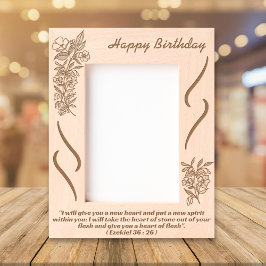 Botanische Bloemen Boeket Verjaardag Heilige Bijbe Gegraveerde Lijstjes