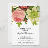 Botanische bloemen  Bridal Brunch Invitation Kaart (Voorkant)
