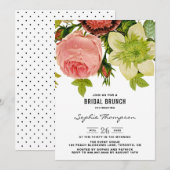Botanische bloemen  Bridal Brunch Invitation Kaart (Voorkant / Achterkant)