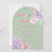 Botanische Bloemen Bruids Douche uitnodiging (Voorkant)