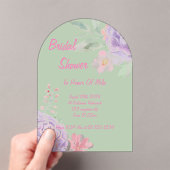 Botanische Bloemen Bruids Douche uitnodiging (Insitu (Draagbaar))