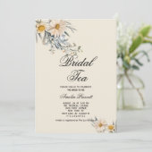 Botanische Bloemen Bruids Tea Party Vrijgezellenfe Kaart (Staand voorkant)