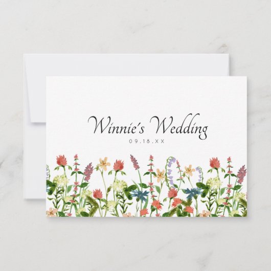 Botanische Bloemen Bruidsmeisje Kaart (Achterkant)