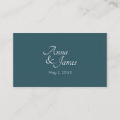 Botanische Bloemen Bruiloft Registry Kaart (Achterkant)