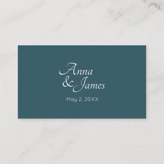 Botanische Bloemen Bruiloft Registry Kaart (Achterkant)