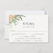 Botanische Bloemen Bruiloft RSVP Maaltijdkeuze Kaa (Voorkant)