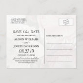 Botanische Bloemen Bruiloft Save the Date Aankondigingskaart (Achterkant)