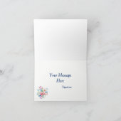 Botanische bloemen "Dank u" Bedankkaart (Binnen)