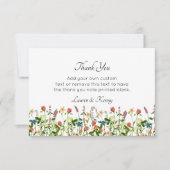 Botanische Bloemen Dank u kaarten (Voorkant)