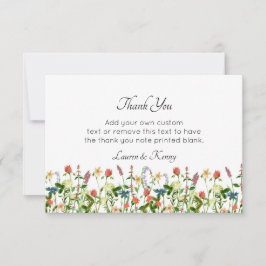 Botanische Bloemen Dank u kaarten