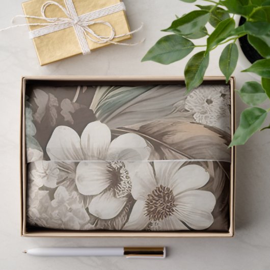  Botanische Bloemen Decoupage Print Tissuepapier (Geschenk)