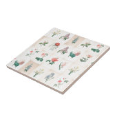  botanische bloemen door Redoute Tile Tegeltje (Zijkant)