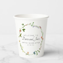 Botanische Bloemen Drank Papier Cups