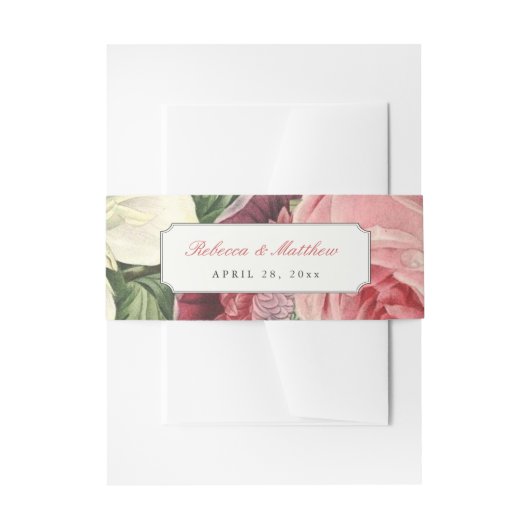  Botanische Bloemen Elegante Huwelijk Uitnodigingen Wikkel (Voorkant Voorbeeld)