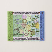 Botanische bloemen en bugs ABC Alfabet Puzzle Legpuzzel (Horizontaal)