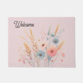 Botanische bloemen en grassen deurmat (Voorkant)