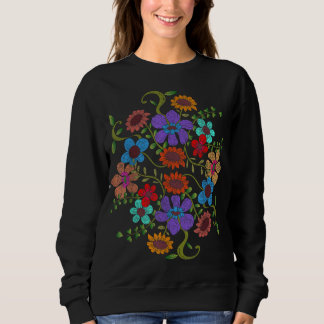 Botanische bloemen  Floral Wildflower Botani Trui