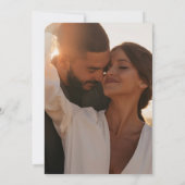 Botanische Bloemen Foto Terracotta Bruiloft Kaart (Achterkant)