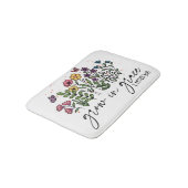 Botanische bloemen groeien in Grace Christelijk Qu Badmat (Gekanteld)