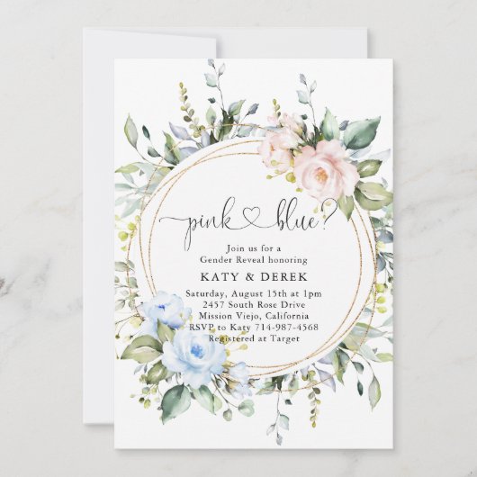 Botanische Bloemen Groen Geslacht Onthullen Kaart (Voorkant)