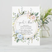 Botanische Bloemen Groen Geslacht Onthullen Kaart (Staand voorkant)