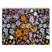 Botanische Bloemen Hand getrokken patroon geïllust Kalender (Hoes)