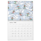 Botanische Bloemen Hand getrokken patroon geïllust Kalender (Jan 2026)