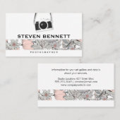 Botanische bloemen | Hangende Camera Visitekaartje (Voorkant / Achterkant)