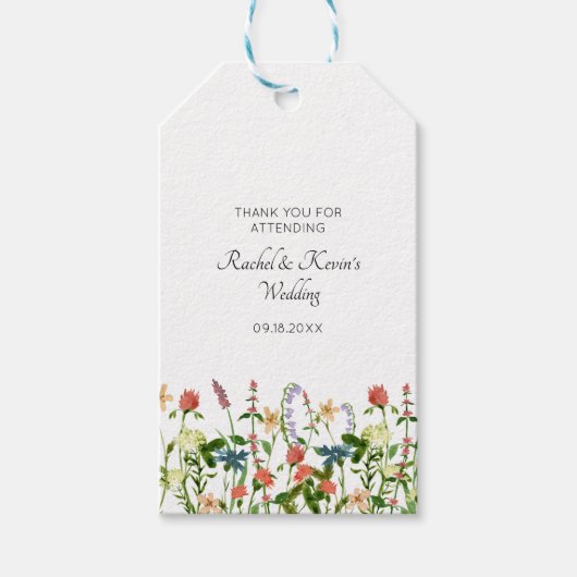 Botanische Bloemen Huwelijkscadeau Labels Cadeaulabel (Voorkant)