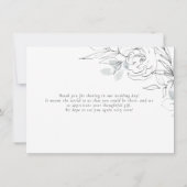 Botanische bloemen-illustratie dankkaart bedankkaart (Achterkant)