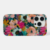 Botanische bloemen iPhone hoesje (Achterkant horizontaal)