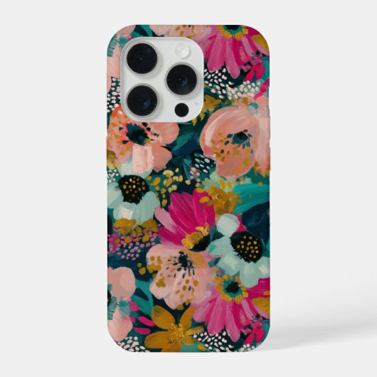 Botanische bloemen iPhone hoesje (Achterkant)