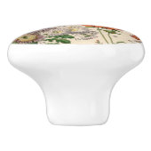   botanische bloemen keramische knop (Zijkant)