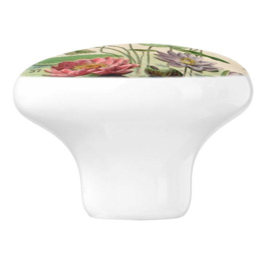   botanische bloemen keramische knop (Zijkant)