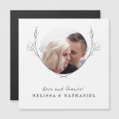 Botanische Bloemen Krans Foto Dank u bruiloft (Voorkant / Achterkant)