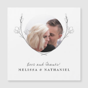 Botanische Bloemen Krans Foto Dank u bruiloft