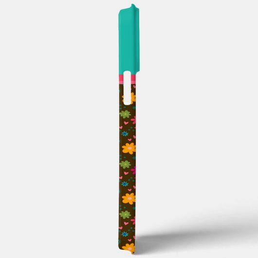 Botanische Bloemen Modern Initiaal Leuk Trendy Case-Mate iPhone Case (Achterkant / Rechts)