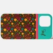 Botanische Bloemen Modern Initiaal Leuk Trendy Case-Mate iPhone Case (Achterkant (horizontaal))