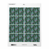 Botanische Bloemen Naadloze Patroonvector Etiket (Full Sheet)
