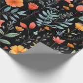  Botanische Bloemen Natuur Groen Cadeaupapier (Hoek)