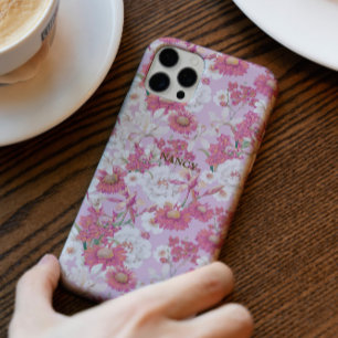   Botanische Bloemen Paarse Roze Custom iPhone 16 Pro Hoesje