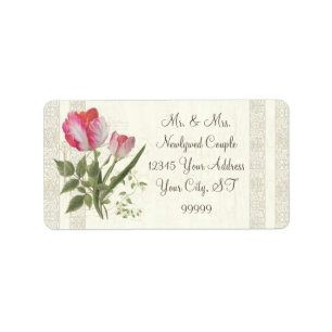  botanische bloemen — Parchup Tulpen Etiket