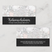 Botanische bloemen patroon afsprakenkaartje (Voorkant / Achterkant)